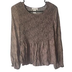 Urban Romantics Women's Size Medium Cheetah‎ Babydoll Top
